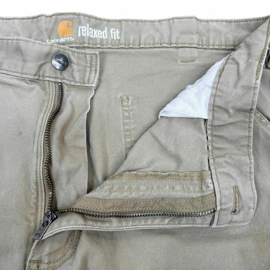 carhartt(カーハート)のカーハート　ブランドロゴ　ボトムス　古着　ベージュ　W40 L32 メンズのパンツ(ワークパンツ/カーゴパンツ)の商品写真