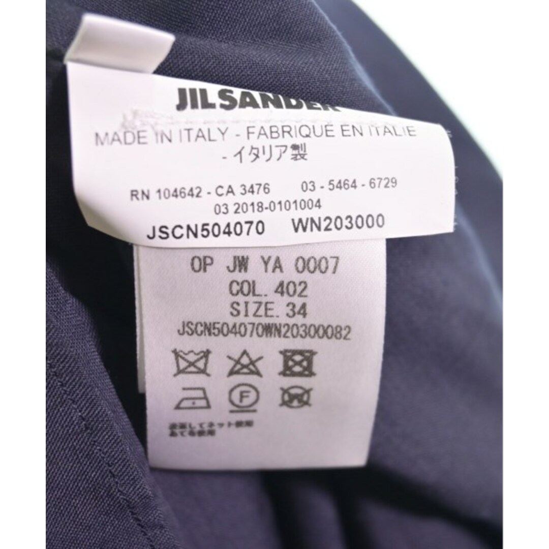 Jil Sander(ジルサンダー)のJIL SANDER ジルサンダー シャツワンピース 34(XS位) 紺 【古着】【中古】 レディースのワンピース(その他)の商品写真