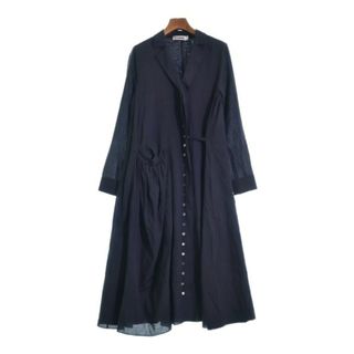 ジルサンダー(Jil Sander)のJIL SANDER ジルサンダー シャツワンピース 34(XS位) 紺 【古着】【中古】(その他)