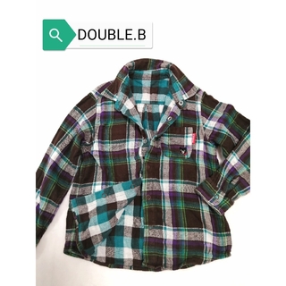 ダブルビー(DOUBLE.B)の【DOUBLE. B】キッズ・リバーシブル・ネルシャツ・チェック柄・110cm(Tシャツ/カットソー)