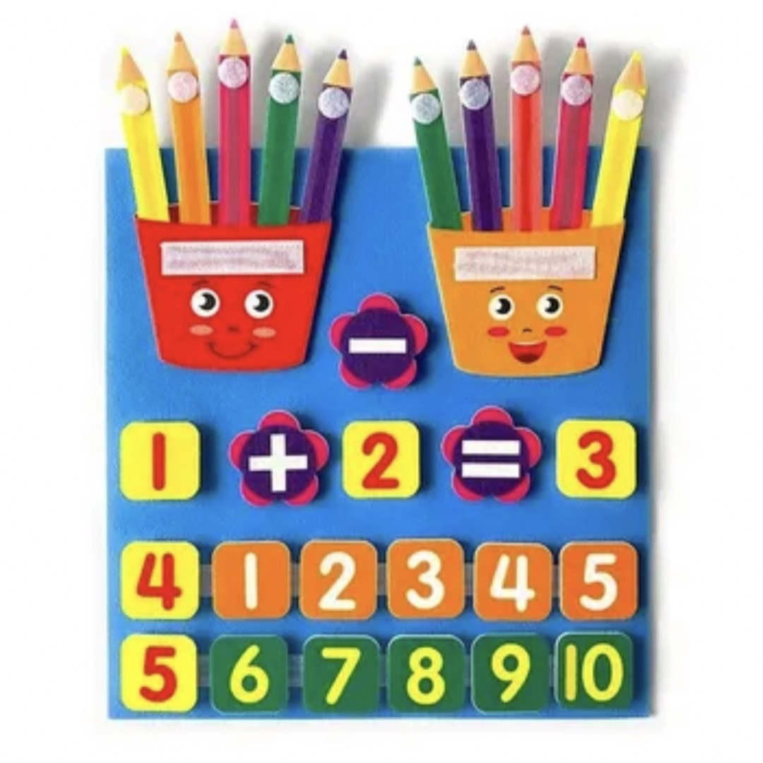 知育玩具　フェルトランニングボード　計算ボード　モンテッソーリ キッズ/ベビー/マタニティのおもちゃ(知育玩具)の商品写真