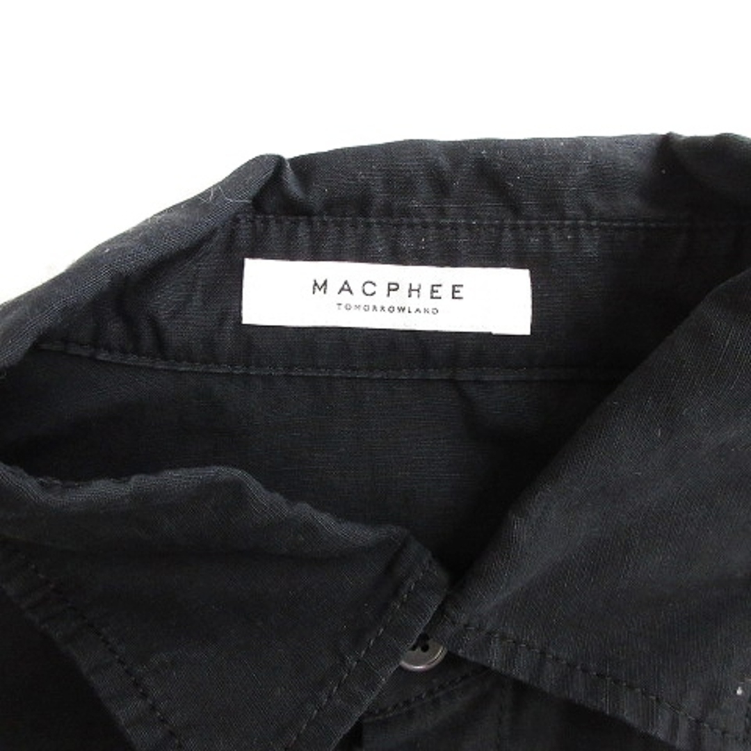 MACPHEE(マカフィー)のマカフィー トゥモローランド 21SS シャツ リネン混 黒 36 ■RF レディースのトップス(シャツ/ブラウス(長袖/七分))の商品写真