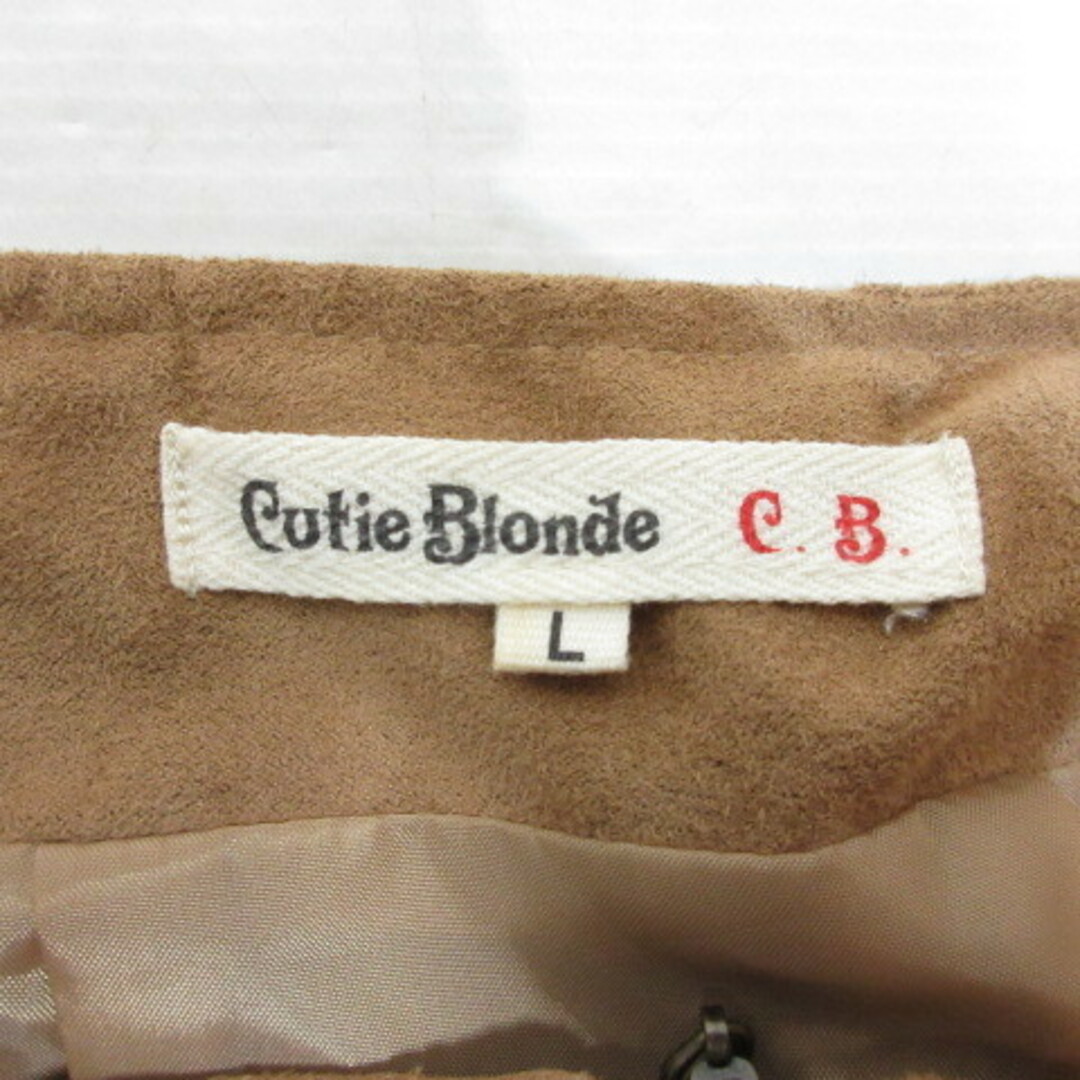 Cutie Blonde(キューティーブロンド)のキューティーブロンド フェイクスエード ジャケット L キャメルベージュ レディースのジャケット/アウター(その他)の商品写真