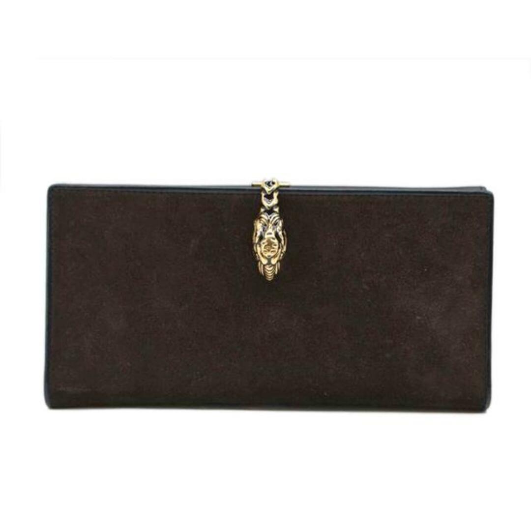 GUCCI グッチ/タイガーヘッドクリップスェードレザー長財布/035 GUCCI グッチ/タイガーヘッドクリップスェードレザー長財布/035