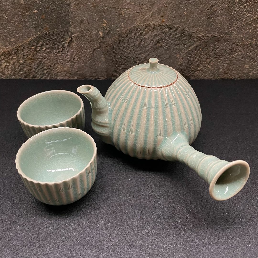 韓国 人間文化財 柳海剛 海剛 高麗 青磁 茶道具 茶器 骨董 急須