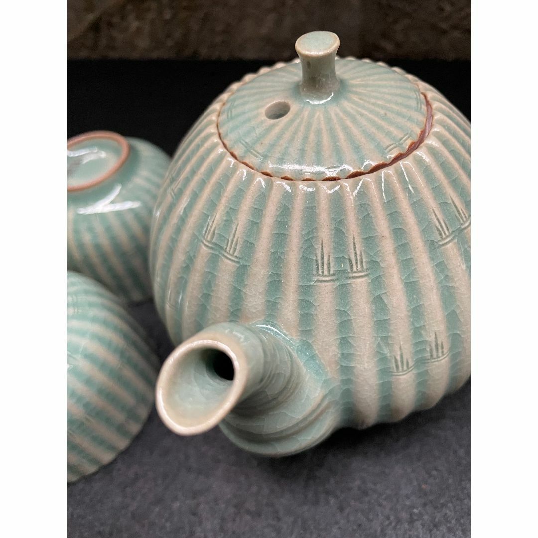 韓国 人間文化財 柳海剛 海剛 高麗 青磁 茶道具 茶器 骨董 急須