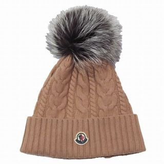 モンクレール(MONCLER)のモンクレール MONCLER ロゴ パッチ ポンポン ビーニー ニットキャップ(その他)