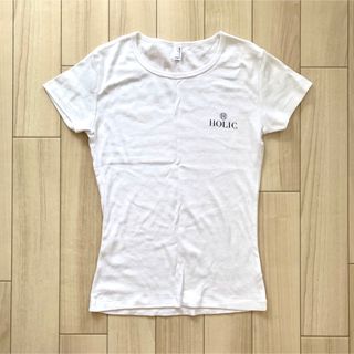 Tシャツ 白 HOLIC ロゴプリント(Tシャツ(半袖/袖なし))