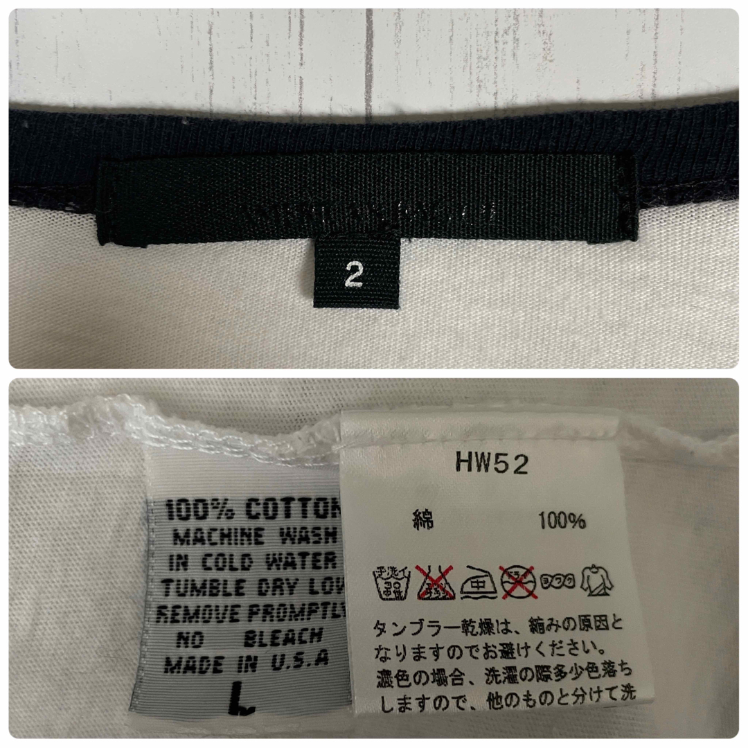 VINTAGE(ヴィンテージ)の[古着]ビンテージ　長袖　Tシャツ　ロンT　プリント　ラグラン　黒　白　Y2K メンズのトップス(Tシャツ/カットソー(七分/長袖))の商品写真
