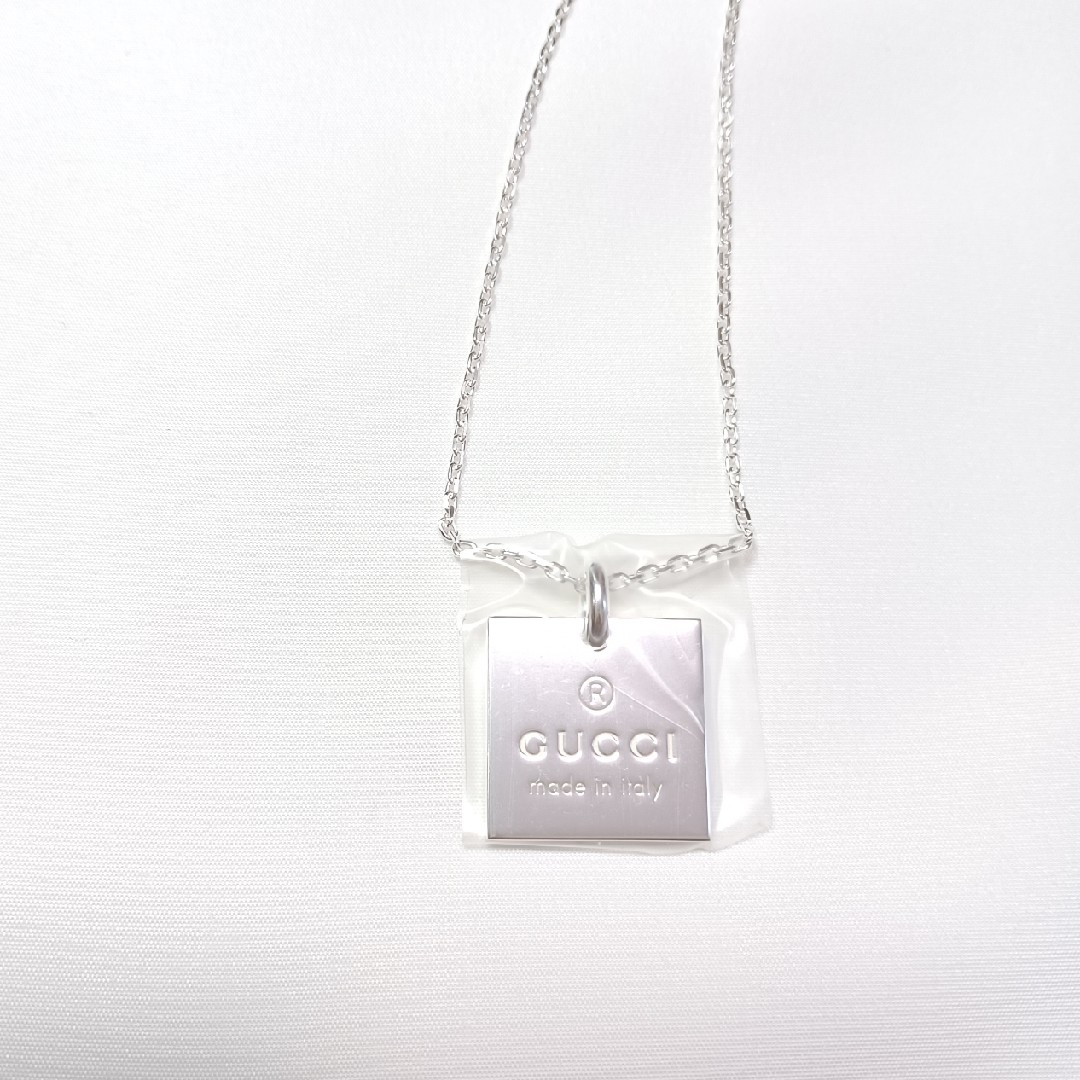 Gucci - 《新品未使用品》グッチ GUCCI ネックレス スクエア プレート Gucci - 《新品未使用品》グッチ GUCCI ネックレス スクエア プレート