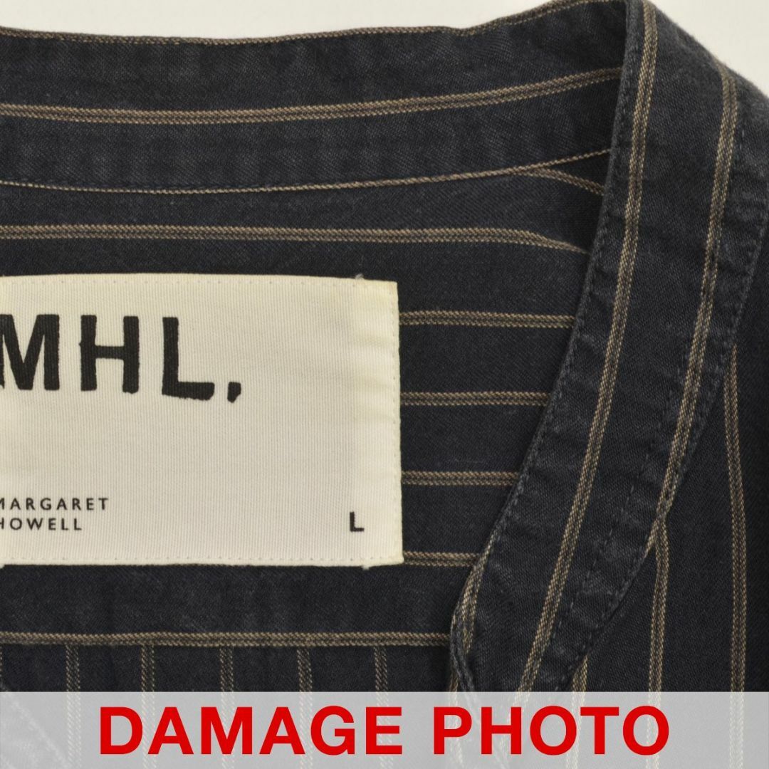 MARGARET HOWELL(マーガレットハウエル)の【MARGARETHOWELLMHL】コットンウール ストライプシャツ メンズのトップス(シャツ)の商品写真