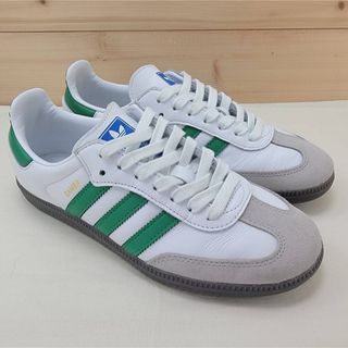 アディダス(adidas)のアディダス サンバ OG 白/グリーン 23㎝(スニーカー)