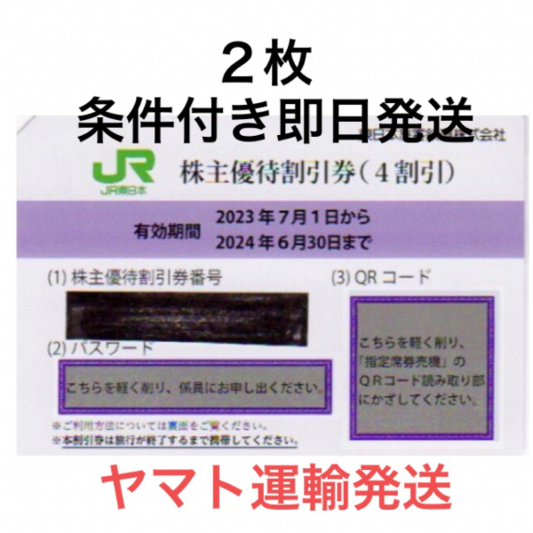 ２枚????JR東日本株主優待割引券????No.AX1