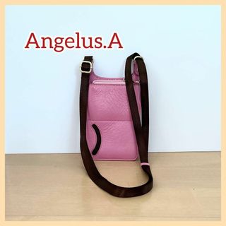 アンジェラス(ANGELUS)の小物　アンジェラスエー　レザー　スマホウォレットショルダー　ピンクミニショルダー(ショルダーバッグ)