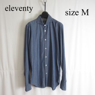 イレブンティ(eleventy)のeleventy イタリアンカラー コットン シャツ トップス イタリア製 39(シャツ)