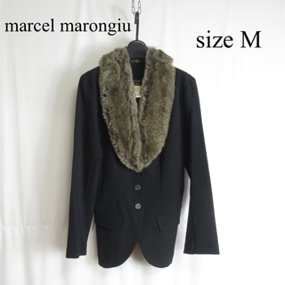 marcel marongiu ファー付き テーラード ジャケット フランス製(テーラードジャケット)