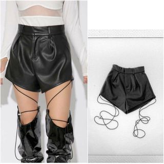 メゾンスペシャル(MAISON SPECIAL)のmelt the lady leather like short pants(ショートパンツ)