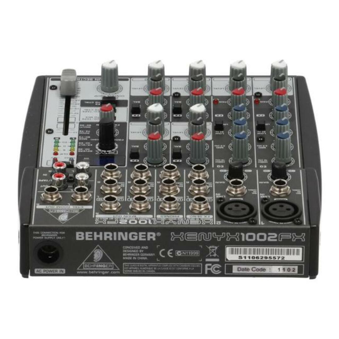 BEHRINGER ベリンガー/ミキサー/XENYX 1002FX/S1106295572/楽器 BEHRINGER ベリンガー/ミキサー/XENYX 1002FX/S1106295572/楽器