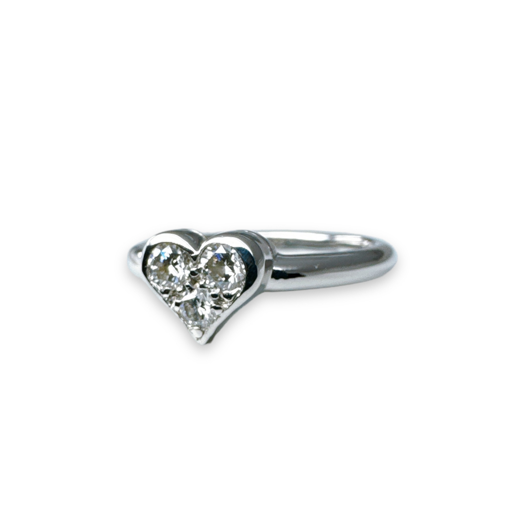 Tiffany & Co.(ティファニー)のティファニー リング センチメンタルハート Pt950 ダイヤモンド 3P 5号 レディースのアクセサリー(リング(指輪))の商品写真