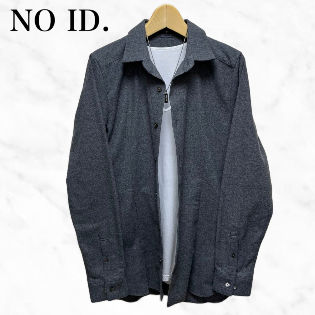 NO ID.(ノーアイディー)のNO ID 長袖シャツ　グレー　羽織もの　トップス　シンプル メンズのトップス(シャツ)の商品写真