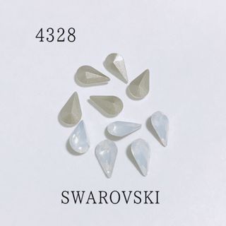 スワロフスキー(SWAROVSKI)のスワロフスキー 4328 ホワイトオパール 10×6mm  10粒(各種パーツ)