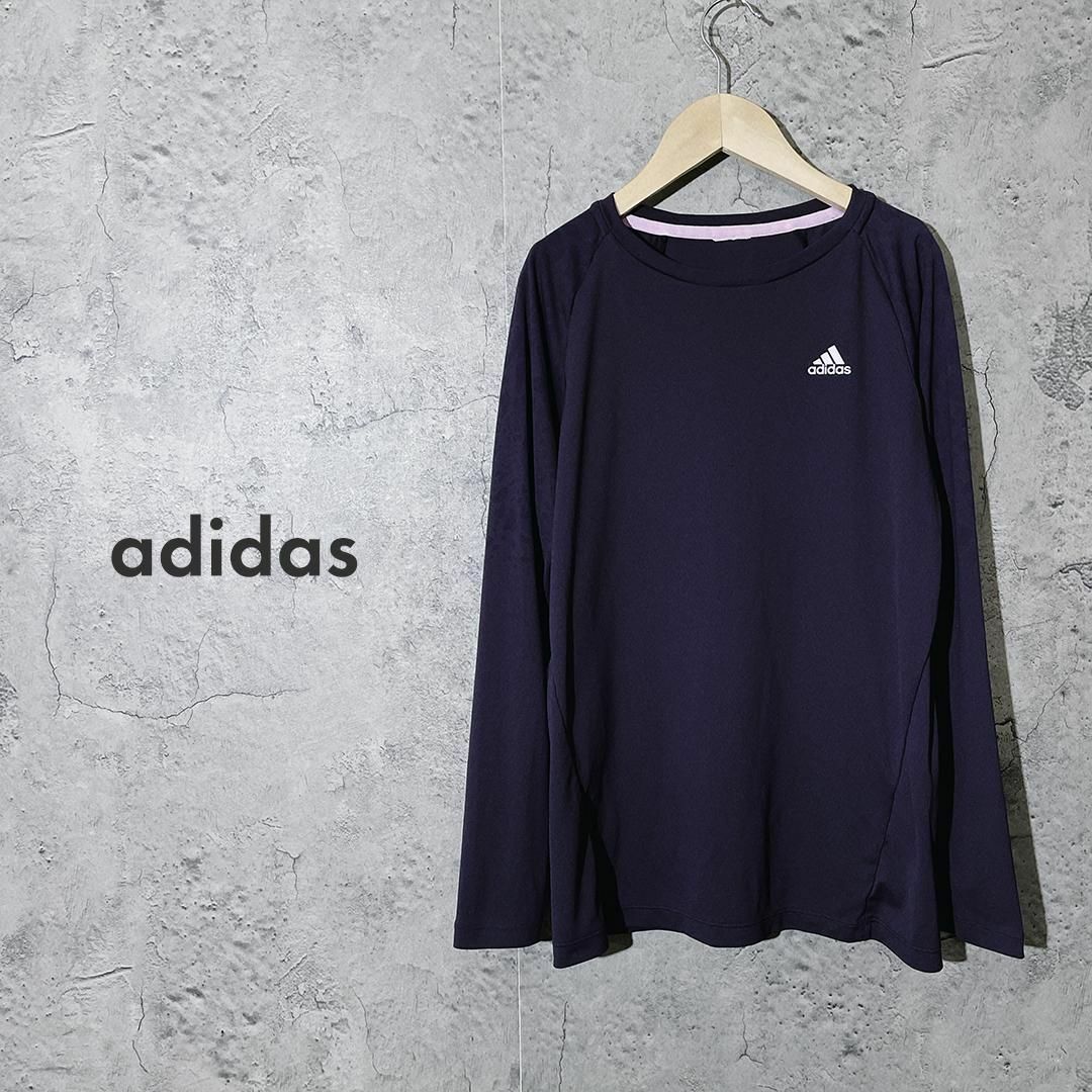 adidas(アディダス)の【レディース】adidas アディダス Tシャツ 長袖 トップス パープル M レディースのトップス(Tシャツ(長袖/七分))の商品写真