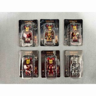 マーベル(MARVEL)の【新品】IRON MAN　Happyくじ　BE@RBRICK　6種セット(キャラクターグッズ)