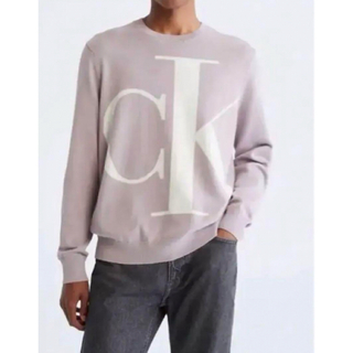 カルバンクライン(Calvin Klein)の送料無料 新品 CALVIN KLEIN メンズ クルーネックセーター L(ニット/セーター)
