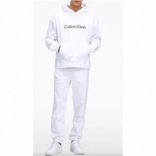 カルバンクライン(Calvin Klein)の送料無料 新品 CALVIN KLEIN パーカー&パンツ 上下セット XL 白(その他)