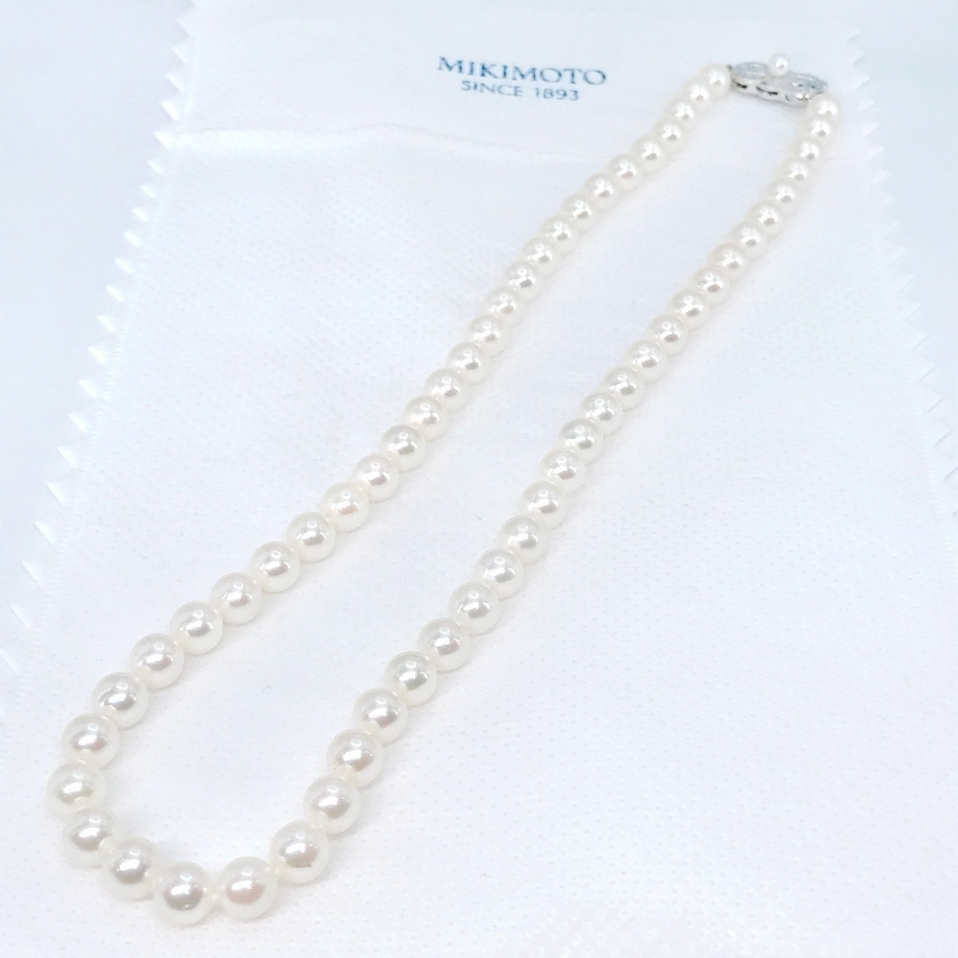 MIKIMOTO(ミキモト)のミキモト パールネックレス シルバー 6.0mm~6.5mm MIKIMOTO レディースのアクセサリー(ネックレス)の商品写真