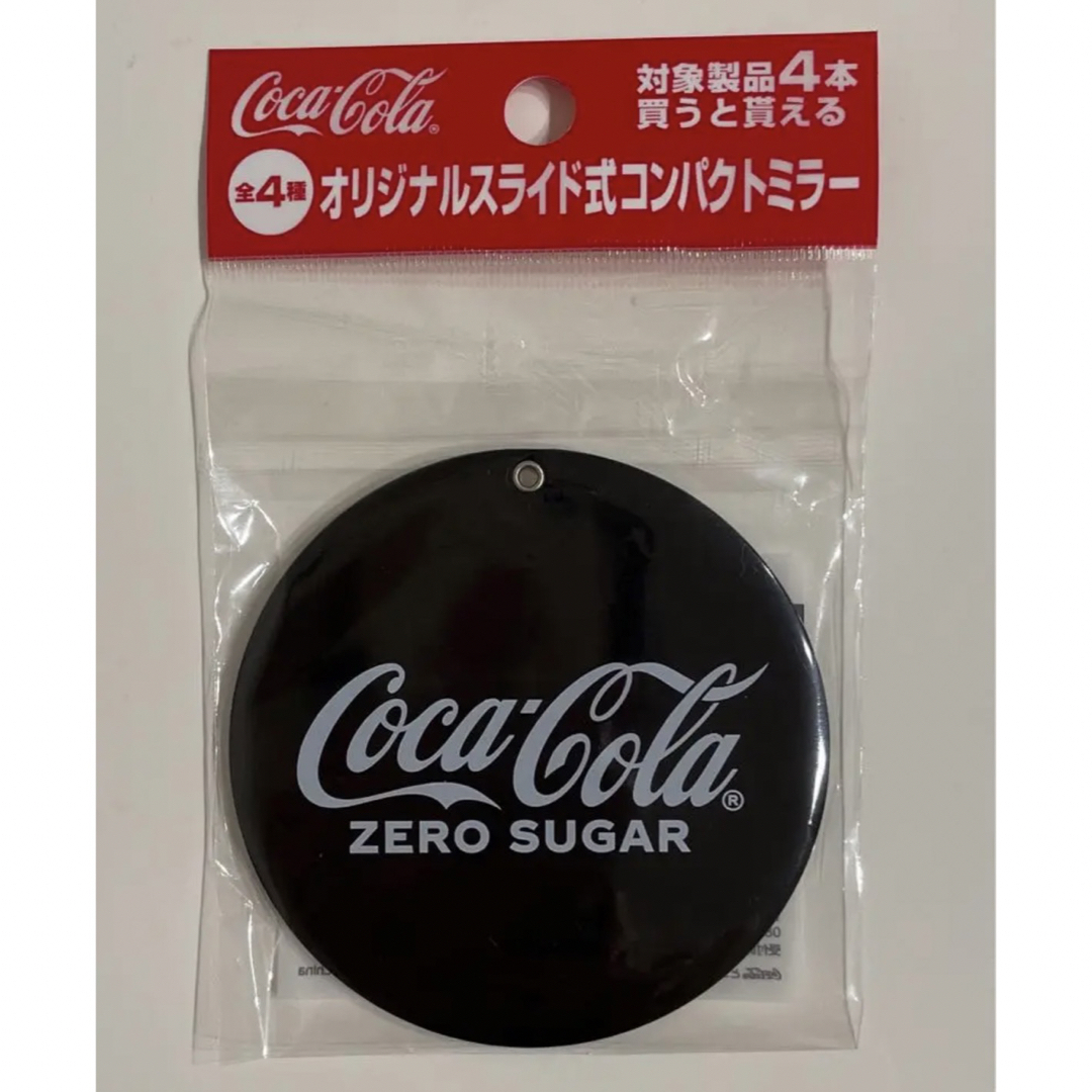 コカ・コーラ(コカコーラ)の★ Coca-Cola ★   オリジナルスライド式コンパクトミラー（黒） エンタメ/ホビーのコレクション(ノベルティグッズ)の商品写真