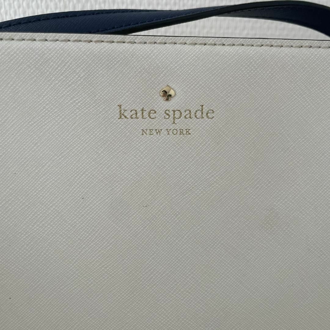 レディース美品 ケイト・スペード kate spade ハンドバッグ ホワイト グレー