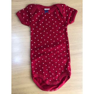 プチバトー(PETIT BATEAU)の【美品】プチバトー　ロンパース　半袖　女の子(肌着/下着)