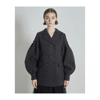 エピヌ(épine)のvolume wool tailored coat charcoal gray(ダッフルコート)
