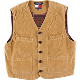 トミーヒルフィガー(TOMMY HILFIGER)の古着 90年代 トミーヒルフィガー TOMMY HILFIGER コーデュロイベスト メンズM ヴィンテージ /eaa412090(ベスト)