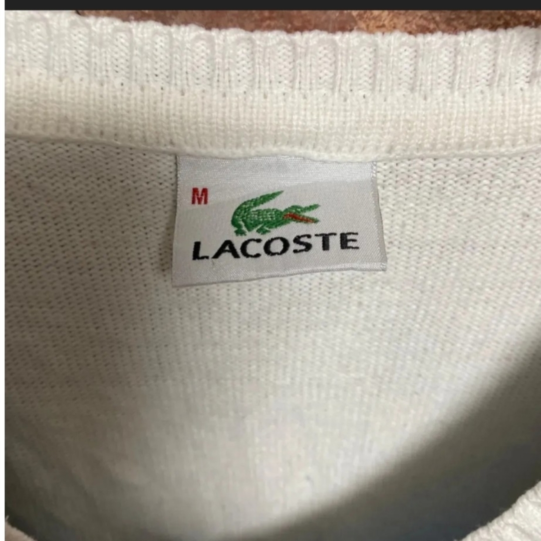 LACOSTE(ラコステ)の古着【LACOSTE】ラコステ　メンズ 　Vネック　アーガイル柄　オシャレ メンズのトップス(ニット/セーター)の商品写真