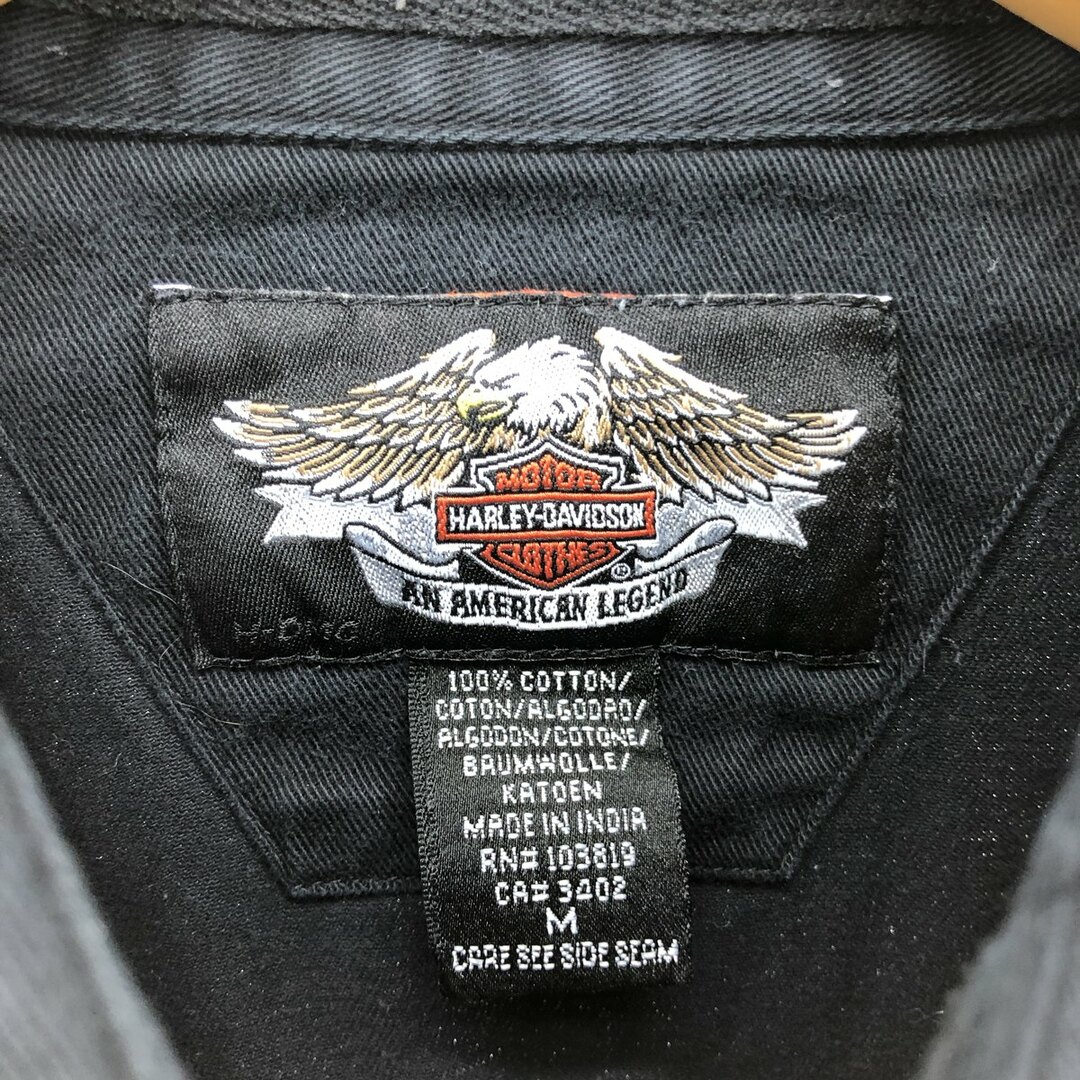 Harley Davidson(ハーレーダビッドソン)の古着 ハーレーダビッドソン Harley-Davidson バックロゴ 長袖 ワークシャツ メンズM /eaa414310 メンズのトップス(シャツ)の商品写真