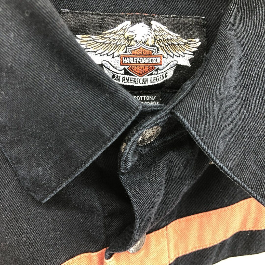 Harley Davidson(ハーレーダビッドソン)の古着 ハーレーダビッドソン Harley-Davidson バックロゴ 長袖 ワークシャツ メンズM /eaa414310 メンズのトップス(シャツ)の商品写真