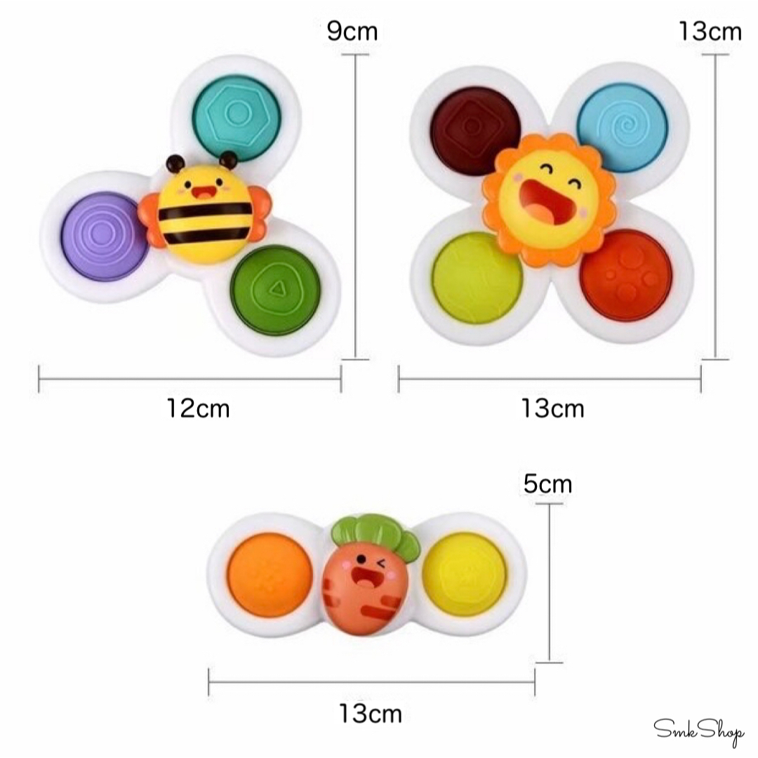 ３個セット ハンドスピナー プッシュポップ 知育玩具 おもちゃ