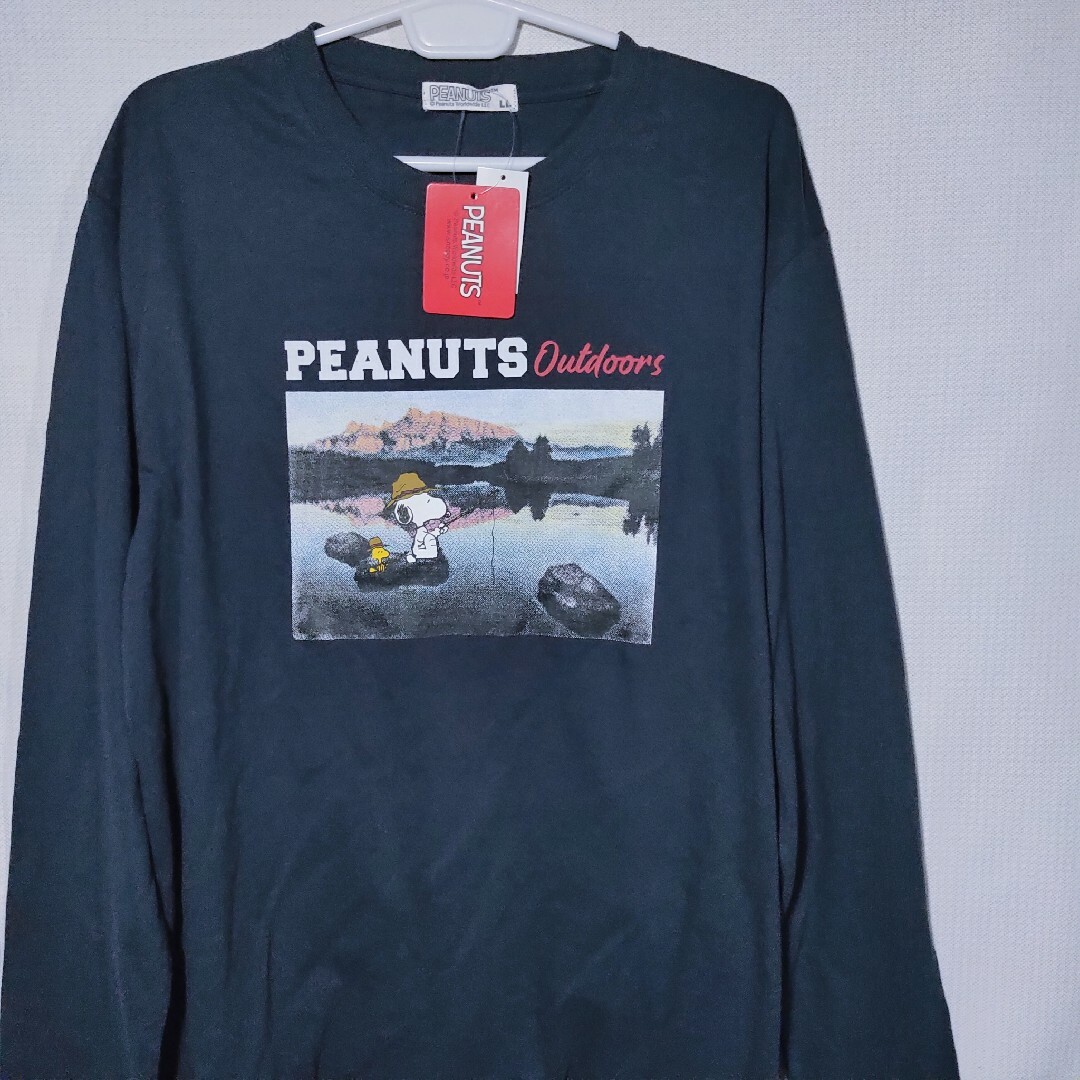 PEANUTS(ピーナッツ)の新品 ロンT XL スヌーピー ウッドストック ビーグルスカウト アウトドア メンズのトップス(Tシャツ/カットソー(七分/長袖))の商品写真