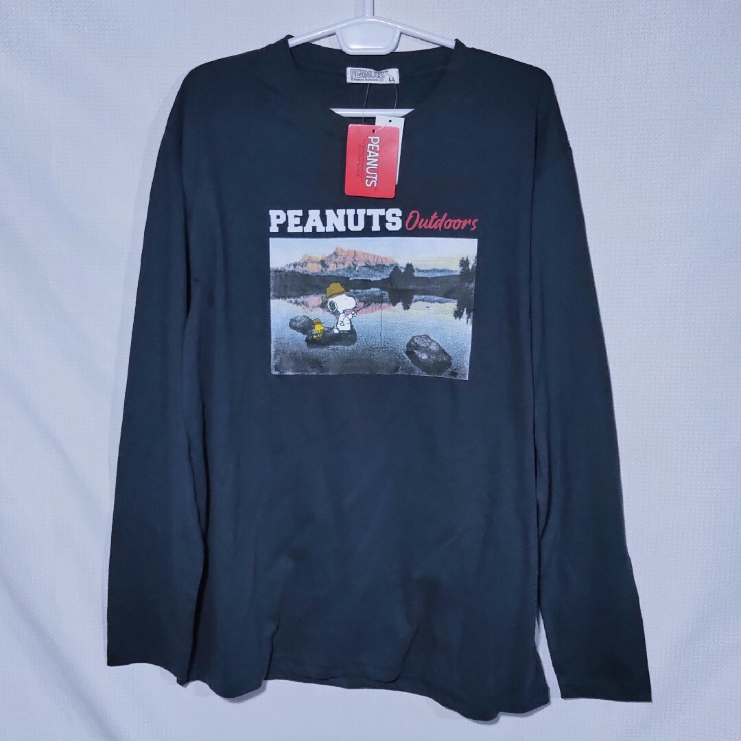 PEANUTS(ピーナッツ)の新品 ロンT XL スヌーピー ウッドストック ビーグルスカウト アウトドア メンズのトップス(Tシャツ/カットソー(七分/長袖))の商品写真