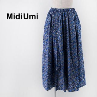 ミディウミ(MidiUmi)のMidiUmi ミディウミ/リバティプリントタックギャザースカート　F(ロングスカート)