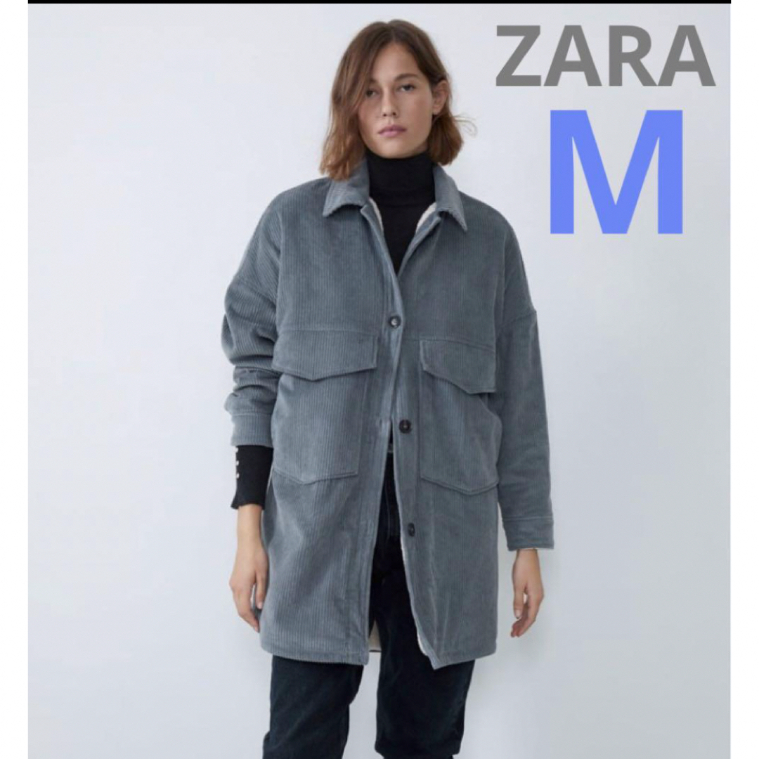 ZARA(ザラ)のZARA コーデュロイボアコートジャケットM メンズのジャケット/アウター(ブルゾン)の商品写真