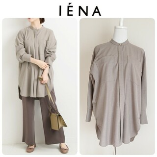 イエナ(IENA)のイエナ メランジルーズシャツ ブラウン(シャツ/ブラウス(長袖/七分))