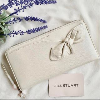 ジルスチュアート(JILLSTUART)の【新品】ジルスチュアート アンティーク ラウンドファスナー 長財布 ホワイト 白(財布)