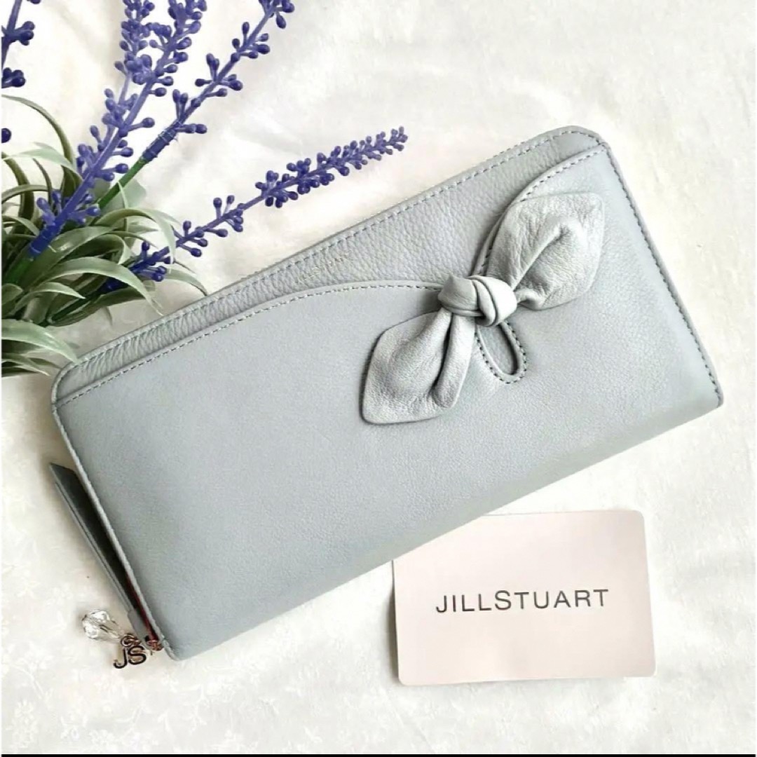 JILLSTUART(ジルスチュアート)の【新品】ジルスチュアート アンティーク ラウンドファスナー長財布 サックス 水色 レディースのファッション小物(財布)の商品写真