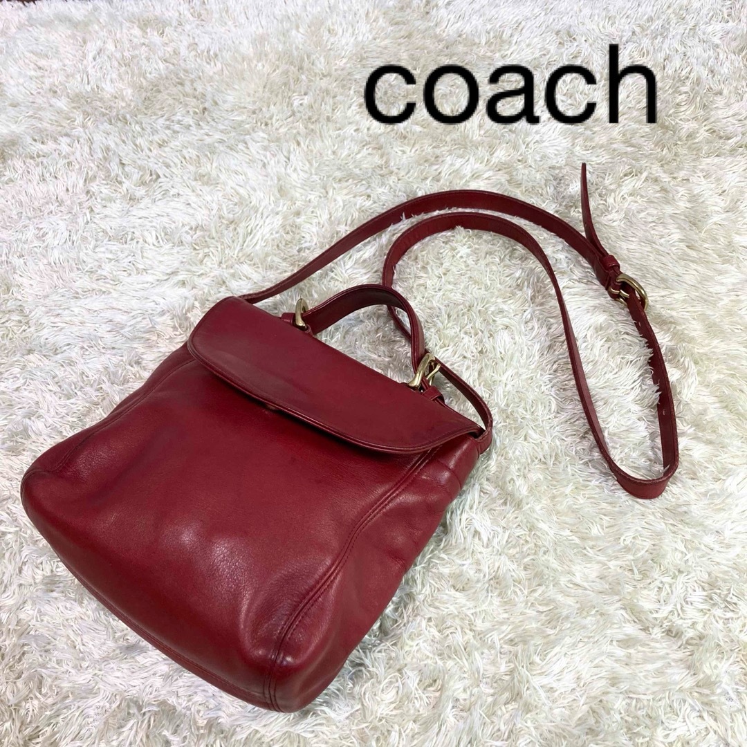 オールドコーチ　2wayバッグ　4158 レッド　COACH　ショルダーバッグ