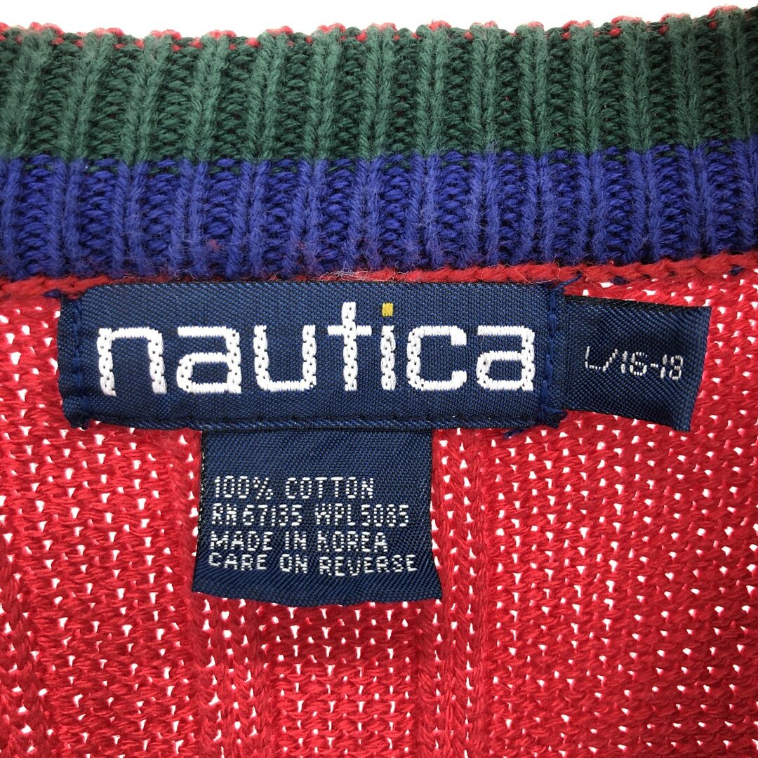 NAUTICA(ノーティカ)の古着 90年代 ノーティカ NAUTICA コットンニットセーター レディースL ヴィンテージ /eaa409247 レディースのトップス(ニット/セーター)の商品写真