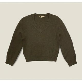 Euro vintage /Knit カーキ　ニット(ニット/セーター)