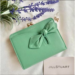 ジルスチュアート(JILLSTUART)の【新品】ジルスチュアート アンティーク がま口財布  二つ折り財布 グリーン(財布)